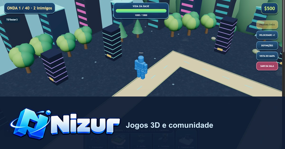 Cidade Néon, um mapa de Tower Defense do Nizur
